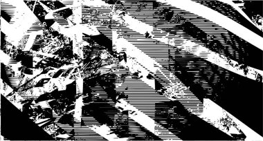 Çizik ve çiziklerle dolu siyah beyaz bir arka plan. Soyut vektör illüstrasyonu.