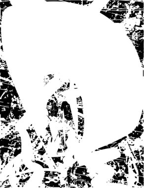 Çizik ve çiziklerle dolu siyah beyaz bir arka plan. Soyut vektör illüstrasyonu.