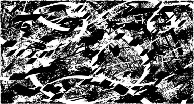 Çizik ve çiziklerle dolu siyah beyaz bir arka plan. Soyut vektör illüstrasyonu.