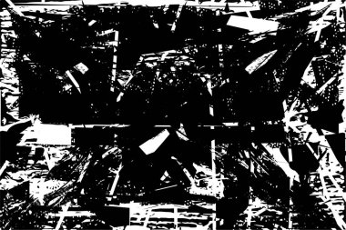 Çizik ve çiziklerle dolu siyah beyaz bir arka plan. Soyut vektör illüstrasyonu.