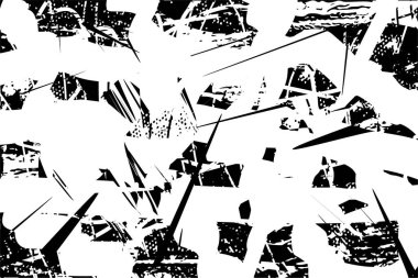 Çizik ve çiziklerle dolu siyah beyaz bir arka plan. Soyut vektör illüstrasyonu.