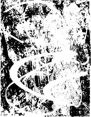 Çizik ve çiziklerle dolu siyah beyaz bir arka plan. Soyut vektör illüstrasyonu.