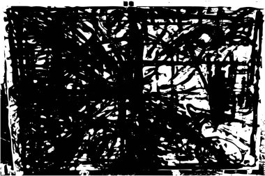 Çizik ve çiziklerle dolu siyah beyaz bir arka plan. Soyut vektör illüstrasyonu.