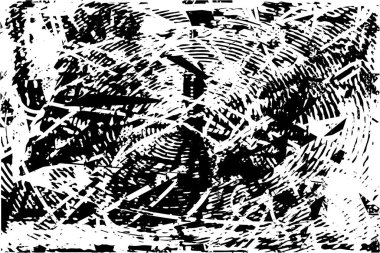 Çizik ve çiziklerle dolu siyah beyaz bir arka plan. Soyut vektör illüstrasyonu.