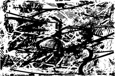 Çizik ve çiziklerle dolu siyah beyaz bir arka plan. Soyut vektör illüstrasyonu.