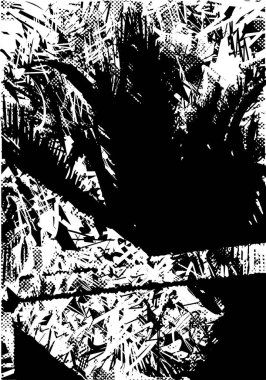 Çizik ve çiziklerle dolu siyah beyaz bir arka plan. Soyut vektör illüstrasyonu.