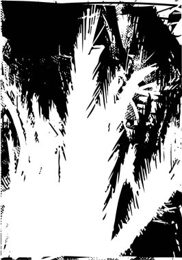 Çizik ve çiziklerle dolu siyah beyaz bir arka plan. Soyut vektör illüstrasyonu.