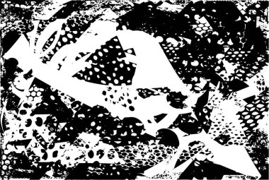 Çizik ve çiziklerle dolu siyah beyaz bir arka plan. Soyut vektör illüstrasyonu.