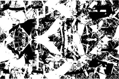 Çizik ve çiziklerle dolu siyah beyaz bir arka plan. Soyut vektör illüstrasyonu.