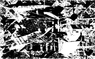 Çizik ve çiziklerle dolu siyah beyaz bir arka plan. Soyut vektör illüstrasyonu.