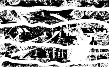 Çizik ve çiziklerle dolu siyah beyaz bir arka plan. Soyut vektör illüstrasyonu.