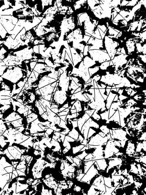 Çizik ve çiziklerle dolu siyah beyaz bir arka plan. Soyut vektör illüstrasyonu.