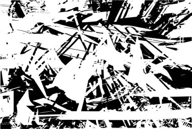 Çizik ve çiziklerle dolu siyah beyaz bir arka plan. Soyut vektör illüstrasyonu.