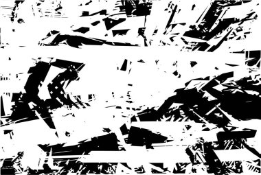 Çizik ve çiziklerle dolu siyah beyaz bir arka plan. Soyut vektör illüstrasyonu.