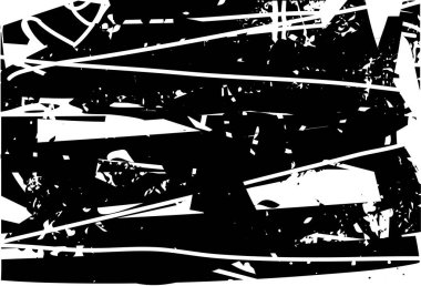 Çizik ve çiziklerle dolu siyah beyaz bir arka plan. Soyut vektör illüstrasyonu.