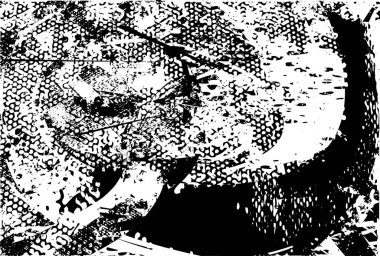 Çizik ve çiziklerle dolu siyah beyaz bir arka plan. Soyut vektör illüstrasyonu.