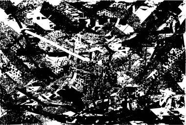 Çizik ve çiziklerle dolu siyah beyaz bir arka plan. Soyut vektör illüstrasyonu.