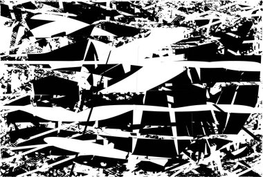 Çizik ve çiziklerle dolu siyah beyaz bir arka plan. Soyut vektör illüstrasyonu.