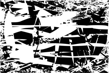 Çizik ve çiziklerle dolu siyah beyaz bir arka plan. Soyut vektör illüstrasyonu.