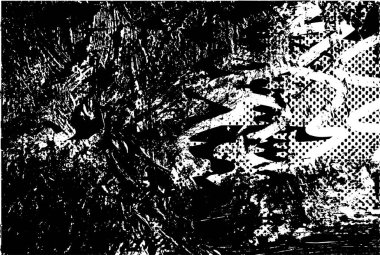 Çizik ve çiziklerle dolu siyah beyaz bir arka plan. Soyut vektör illüstrasyonu.