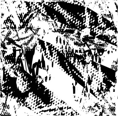 Çizik ve çiziklerle dolu siyah beyaz bir arka plan. Soyut vektör illüstrasyonu.