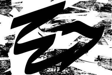 Çizik ve çiziklerle dolu siyah beyaz bir arka plan. Soyut vektör illüstrasyonu.