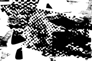 Çizik ve çiziklerle dolu siyah beyaz bir arka plan. Soyut vektör illüstrasyonu.