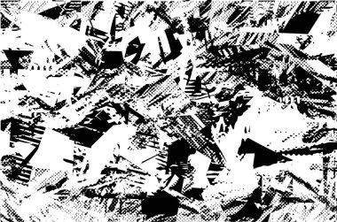 Çizik ve çiziklerle dolu siyah beyaz bir arka plan. Soyut vektör illüstrasyonu.