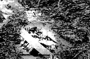 Çizik ve çiziklerle dolu siyah beyaz bir arka plan. Soyut vektör illüstrasyonu.