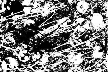 Çizik ve çiziklerle dolu siyah beyaz bir arka plan. Soyut vektör illüstrasyonu.