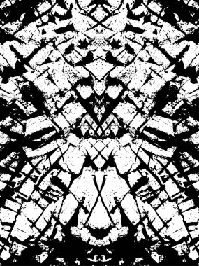 Çizik ve çiziklerle dolu siyah beyaz bir arka plan. Soyut vektör illüstrasyonu.