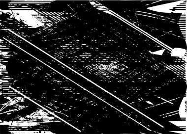 Çizik ve çiziklerle dolu siyah beyaz bir arka plan. Soyut vektör illüstrasyonu.