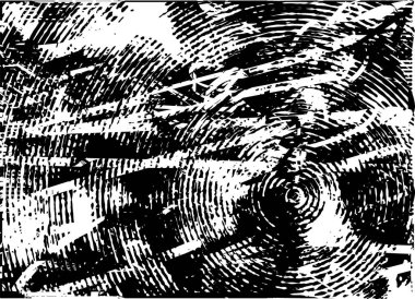 Çizik ve çiziklerle dolu siyah beyaz bir arka plan. Soyut vektör illüstrasyonu.