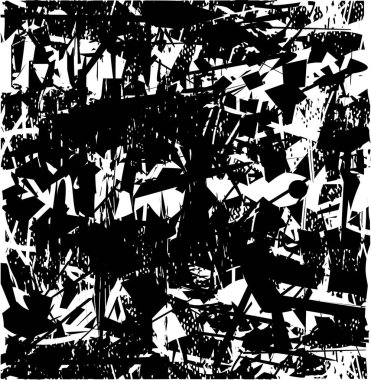 Çizik ve çiziklerle dolu siyah beyaz bir arka plan. Soyut vektör illüstrasyonu.