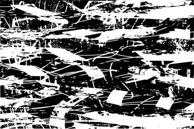 Çizik ve çiziklerle dolu siyah beyaz bir arka plan. Soyut vektör illüstrasyonu.