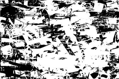 Çizik ve çiziklerle dolu siyah beyaz bir arka plan. Soyut vektör illüstrasyonu.