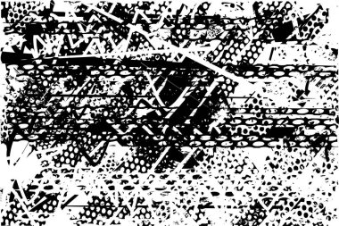 Çizik ve çiziklerle dolu siyah beyaz bir arka plan. Soyut vektör illüstrasyonu.