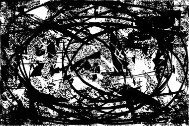 Çizik ve çiziklerle dolu siyah beyaz bir arka plan. Soyut vektör illüstrasyonu.