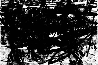 Çizik ve çiziklerle dolu siyah beyaz bir arka plan. Soyut vektör illüstrasyonu.