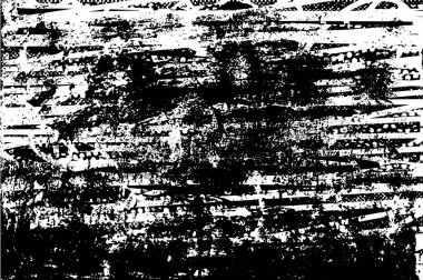 Çizik ve çiziklerle dolu siyah beyaz bir arka plan. Soyut vektör illüstrasyonu.