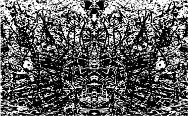 Çizik ve çiziklerle dolu siyah beyaz bir arka plan. Soyut vektör illüstrasyonu.