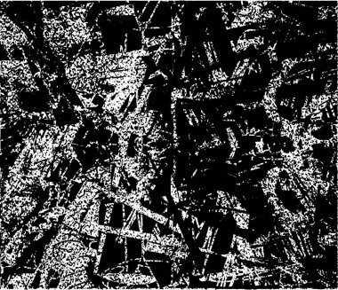 Çizik ve çiziklerle dolu siyah beyaz bir arka plan. Soyut vektör illüstrasyonu.