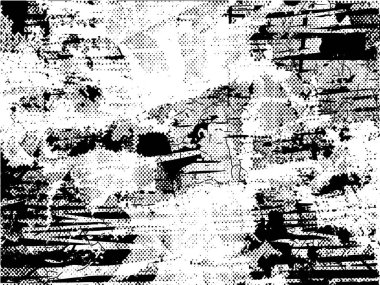 Çizik ve çiziklerle dolu siyah beyaz bir arka plan. Soyut vektör illüstrasyonu.