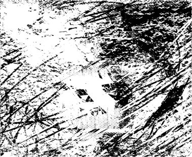 Çizik ve çiziklerle dolu siyah beyaz bir arka plan. Soyut vektör illüstrasyonu.