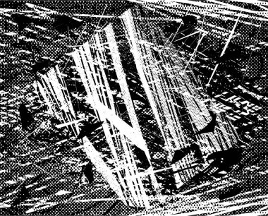 Çizik ve çiziklerle dolu siyah beyaz bir arka plan. Soyut vektör illüstrasyonu.