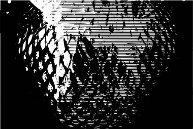 Çizik ve çiziklerle dolu siyah beyaz bir arka plan. Soyut vektör illüstrasyonu.