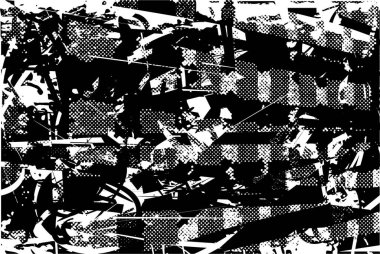 Çizik ve çiziklerle dolu siyah beyaz bir arka plan. Soyut vektör illüstrasyonu.