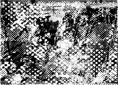 Çizik ve çiziklerle dolu siyah beyaz bir arka plan. Soyut vektör illüstrasyonu.