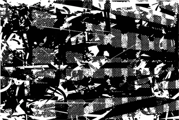 Çizik ve çiziklerle dolu siyah beyaz bir arka plan. Soyut vektör illüstrasyonu.