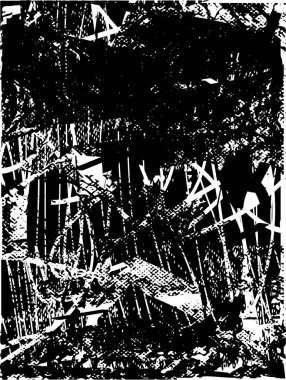 Çizik ve çiziklerle dolu siyah beyaz bir arka plan. Soyut vektör illüstrasyonu.